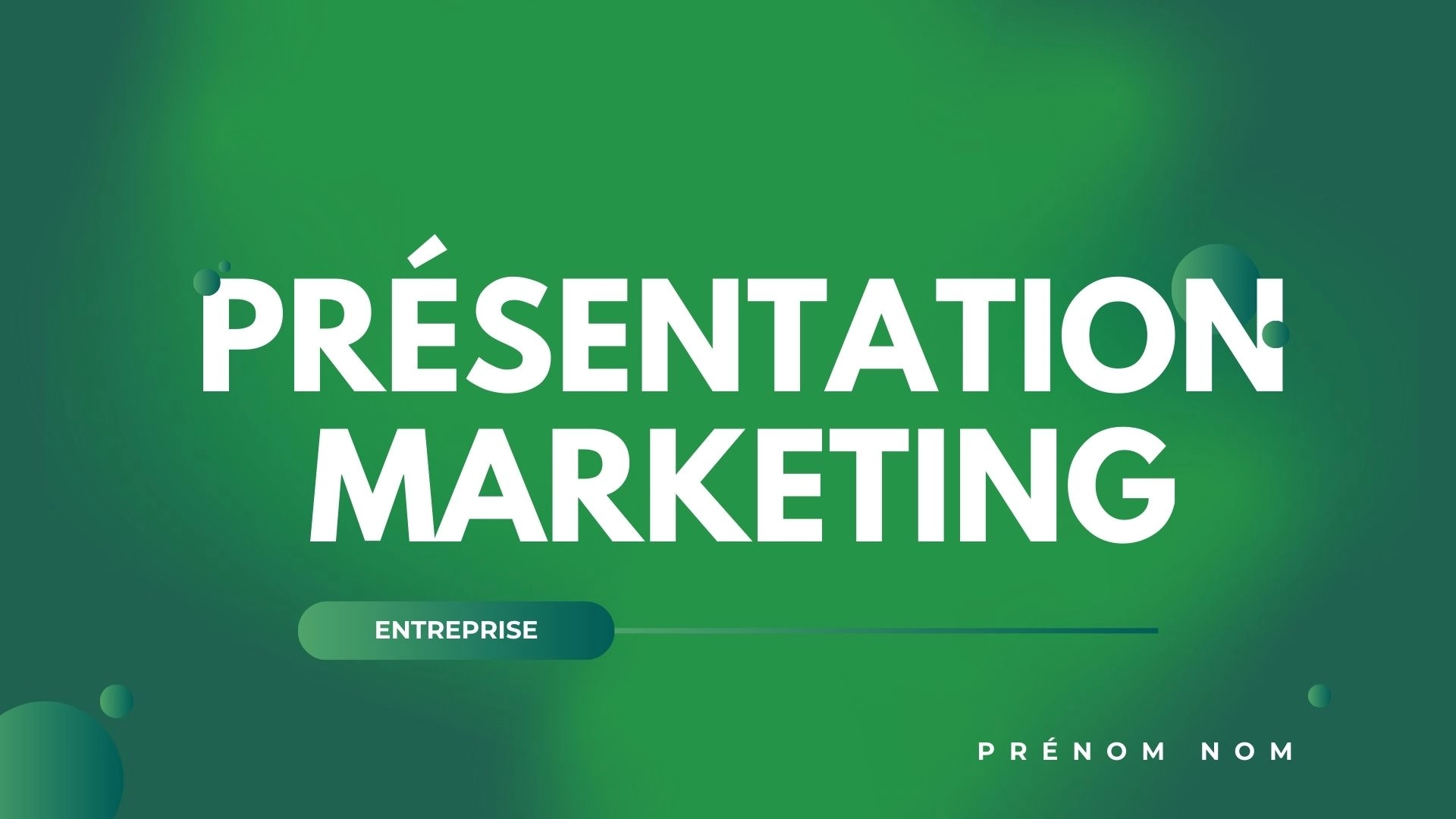 Template présentation marketing